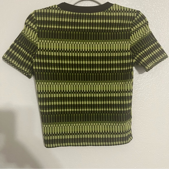 Zara Green and Brown Patterned Shirt Size Small - Picture 3 of 5
